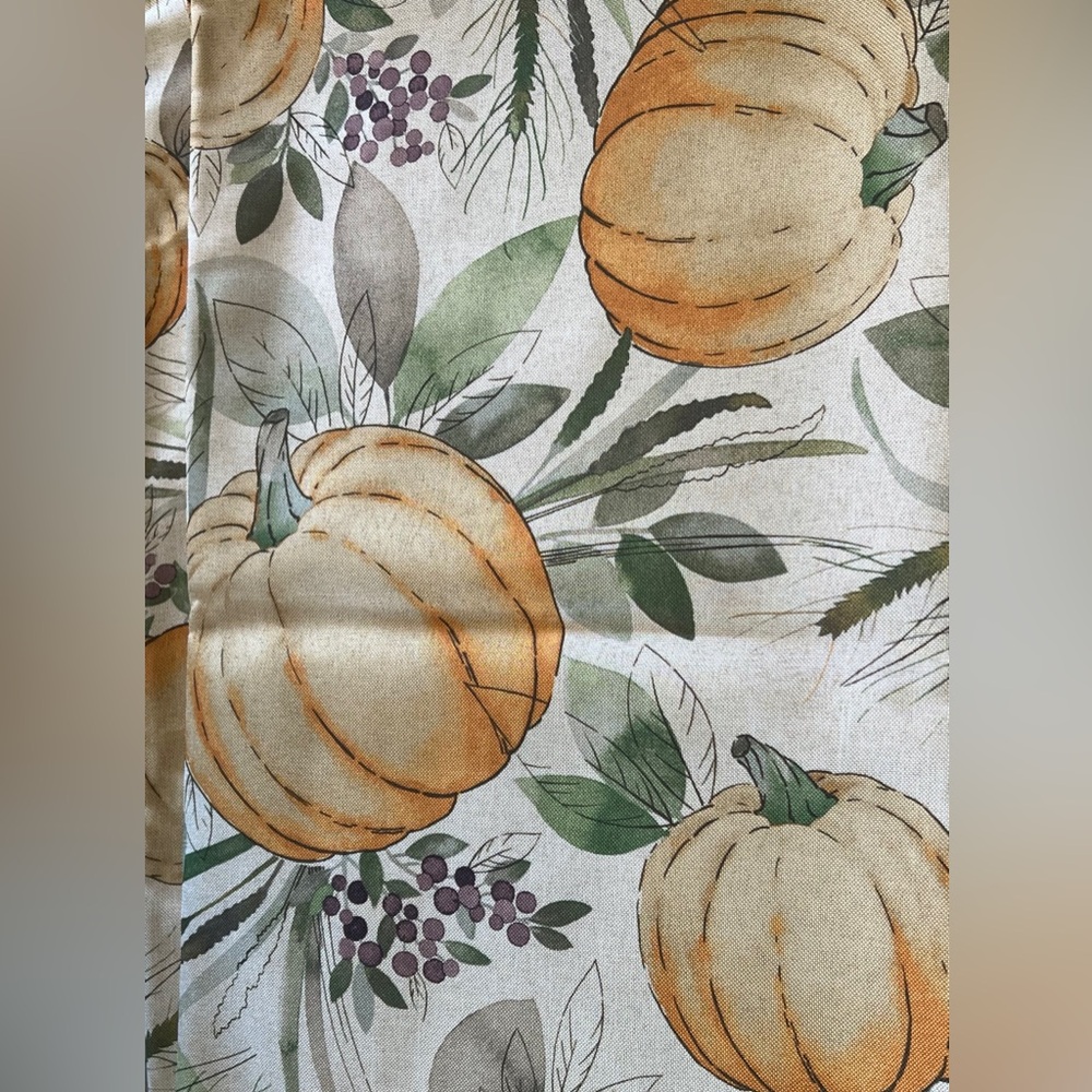 Printed Pumpkin Fabric Tablecloth